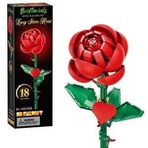 Bricktanicals Long Stem Rose Building Set
